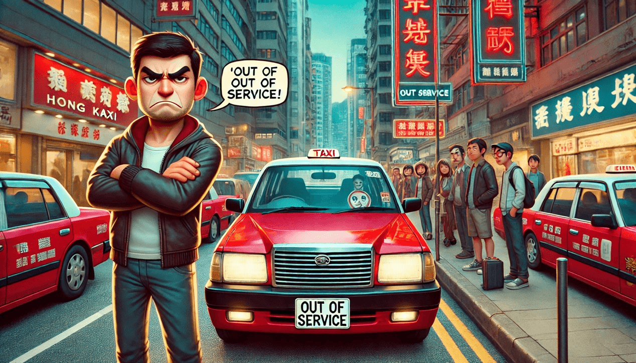 User's frustration with unresolved taxi complaints in Hong Kong