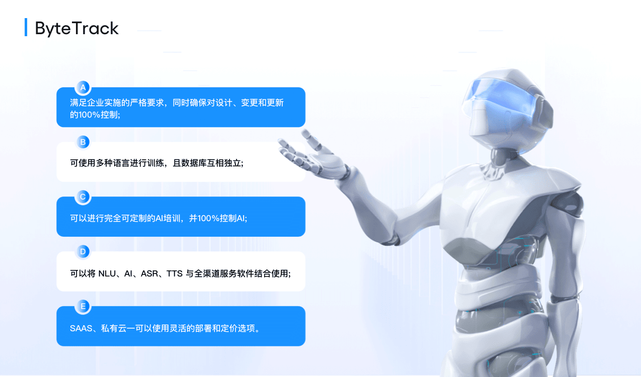 ByteTrack在AI客服方面的领先能力